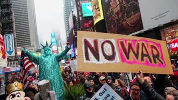 যুক্তরাষ্ট্রে যুদ্ধবিরোধী বিক্ষোভ