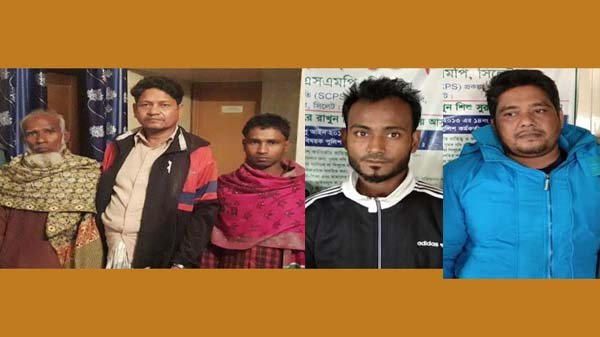 জালালাবাদ থানা পুলিশের হাতে গ্রেফতার ৫