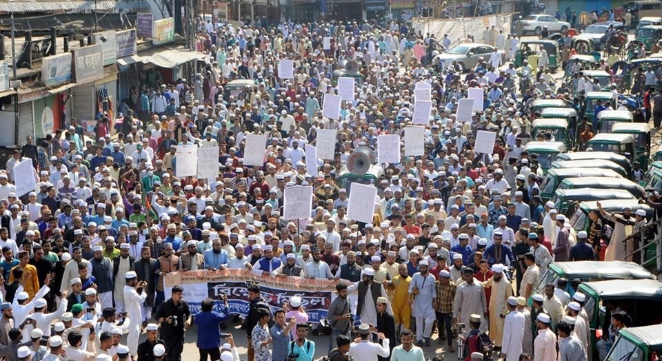 ভারতে মুসলিম গণহত্যার প্রতিবাদে বিক্ষোভ মিছিলে উত্তাল সিলেট