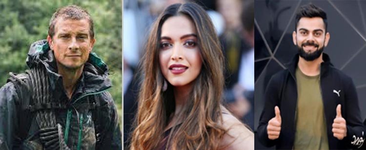 এবার বেয়ার গ্রিলসের সঙ্গী বিরাট-দীপিকা