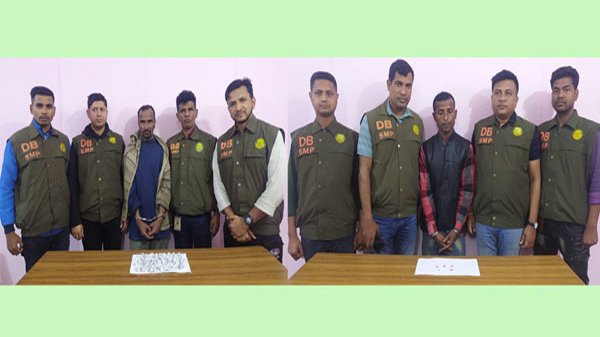 জেলরোড ও সোবহানীঘাট থেকে আটক ২
