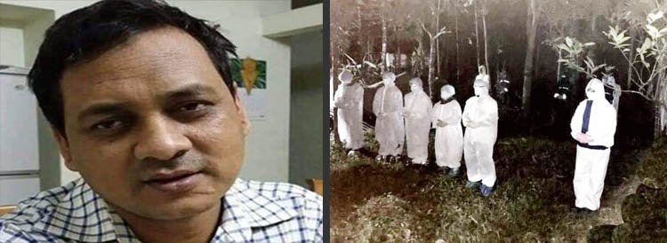 সিলেটবাসীকে কাদিঁয়ে বাবা-মা‌য়ের পা‌শে  চিরনিদ্রায় শায়িত হলেন ডাঃ মঈন উদ্দীন