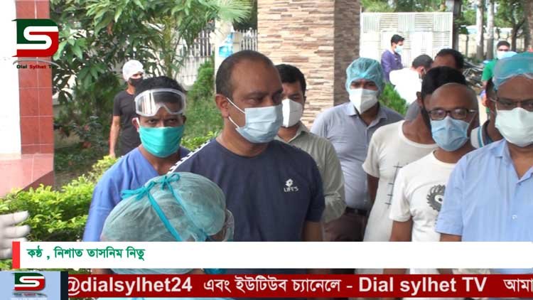 সিলেটে শামসুদ্দিন হাসপাতাল থেকে করোনামুক্ত হয়ে বাসায় ফিরলেন কাউন্সিলর আজদ