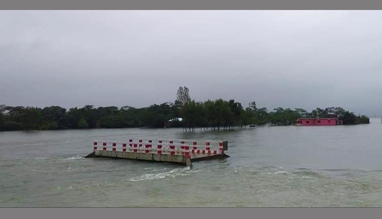 পাহাড়ি ঢলে গোয়াইনঘাটে তৃতীয় দফায় বন্যায় নিম্নঞ্চল প্লাবিত।