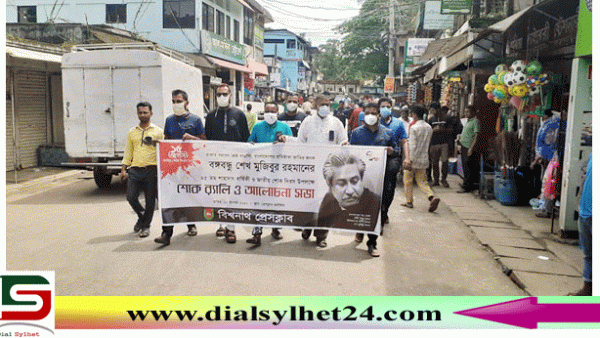 শোক দিবসে বিশ্বনাথ প্রেসক্লাবের র‍্যালি ও সভা