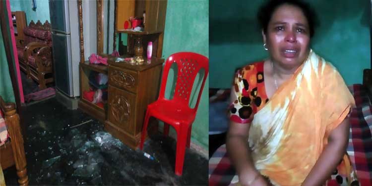 নগরীর কালীবাড়ি হাওলাদাড়পাড়ায় একটি বাড়িতে হামলা ও ভাংচুর করেছে দুবৃর্ত্তরা