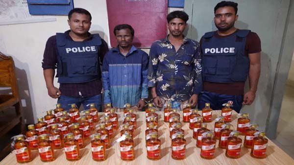 কোম্পানীগঞ্জে ৪৮ বোতল বিদেশি মদসহ ২ যুবক আটক