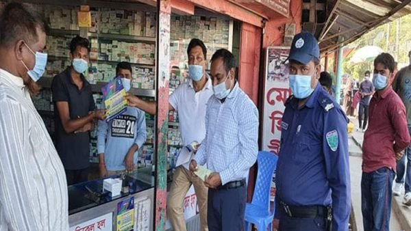 সুনামগঞ্জে মাস্ক ব্যবহার না করায় ৬ জনকে অর্থদণ্ড