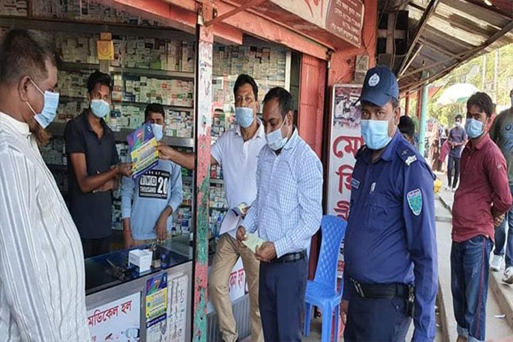 সুনামগঞ্জে মাস্ক ব্যবহার না করায় ৬ জনকে অর্থদণ্ড