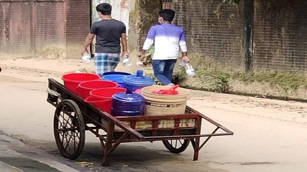 বিদ্যুতহীন সিলেট নগর, পানির সংকট