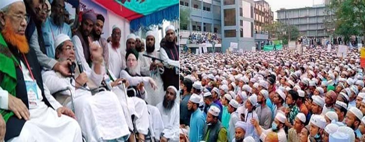 সিলেটে হেফাজতে ইসলামের মুখরিত জনসমাগম