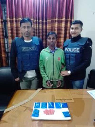 সিলেটের বিয়ানীবাজারে মাদক বিরোধী সেলের অভিযানে ১৪০০ পিস ইয়াবাসহ আটক ১