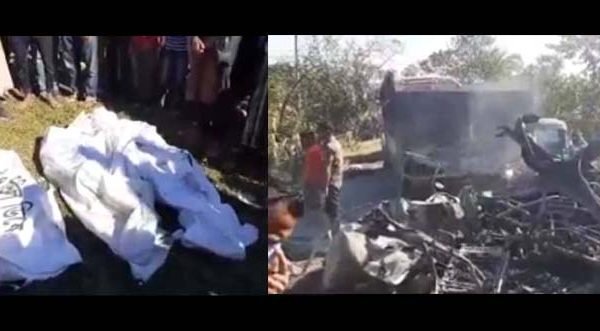 গোলাপগঞ্জে ট্রাকের ধাক্কায় প্রাইভেট কারে সিলিন্ডার  বিস্ফোরনে শিশু সহ নিহত ৪