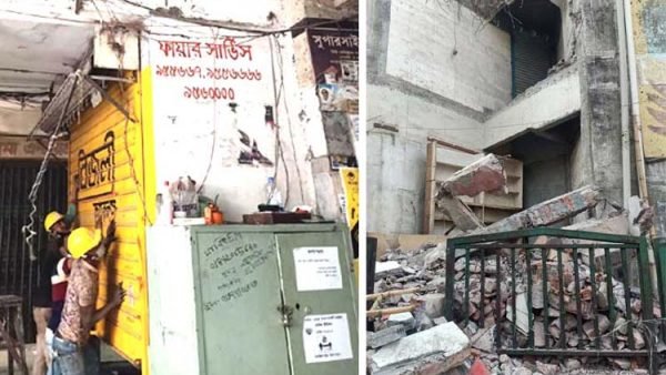 সুন্দরবন স্কয়ার সুপার মার্কেটে উচ্ছেদ অভিযান