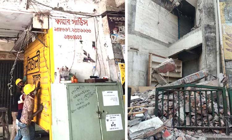 সুন্দরবন স্কয়ার সুপার মার্কেটে উচ্ছেদ অভিযান