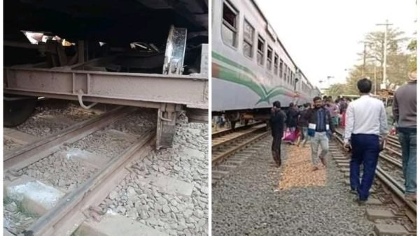 আবারো একই স্থানে দুর্ঘটনা, ট্রেন চলাচল বন্ধ