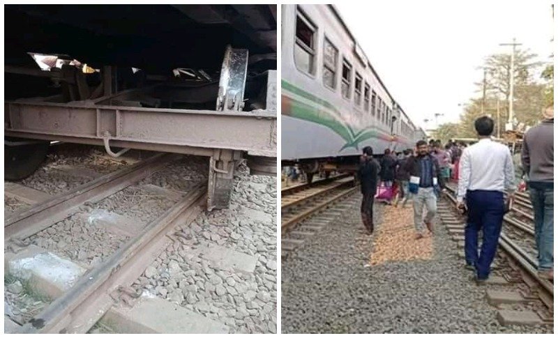 আবারো একই স্থানে দুর্ঘটনা, ট্রেন চলাচল বন্ধ