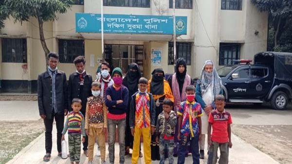 দক্ষিণ সুরমায় আটক ১৪ রোহিঙ্গাকে কক্সবাজারে ফেরত প্রদান