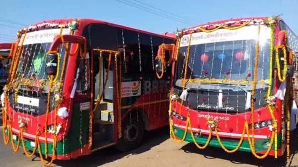 অবশেষে হবিগঞ্জে গেল বিআরটিসি বাস