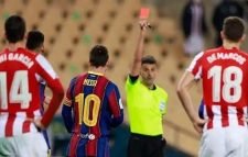রুদ্ধশ্বাস ফাইনালে হারল বার্সা, লাল কার্ড দেখলেন মেসি