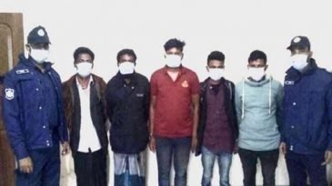 জগন্নাথপুরে ৫ আসামি গ্রেপ্তার
