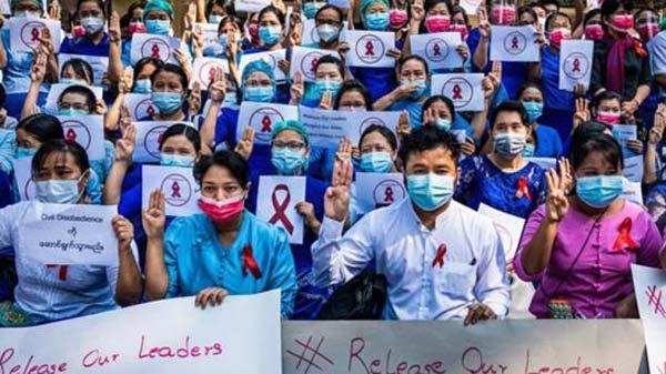 মিয়ানমারে আন্দোলন জোরদার হচ্ছে