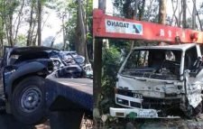 গোলাপগঞ্জে দুই পিকআপ ভ্যানের মুখোমুখি সংঘর্ষে গুরুতর আহত ২