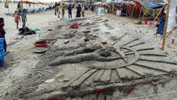 মুজিববর্ষে কুয়াকাটা সৈকতে ১ হাজার বর্গফুটের বালু ভাস্কর্য