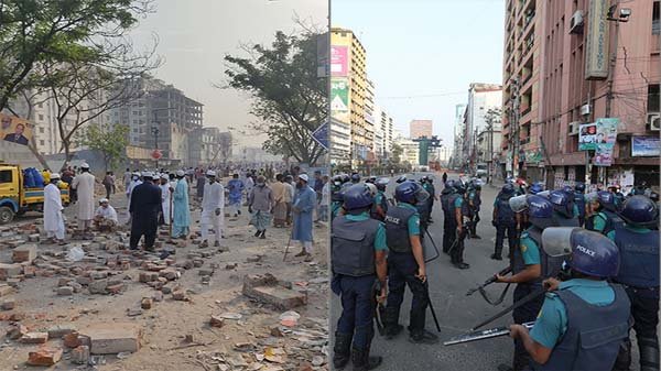 হেফাজতের হরতাল শুরু, বসিলায় সড়ক অবরোধ