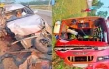 নবীগঞ্জে বাস ও কারের সংঘর্ষে আহত ২০