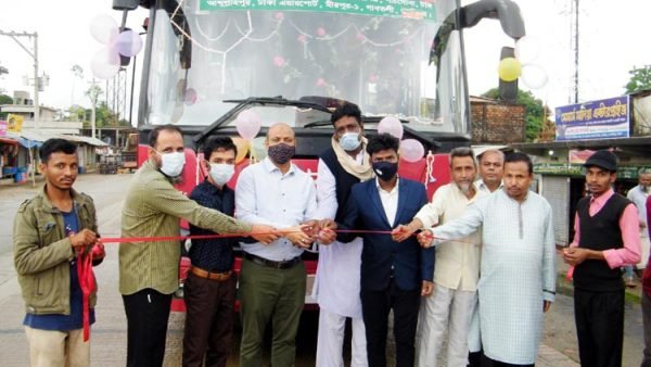 ভোলাগঞ্জ সিলেট-ঢাকা সড়কে বিআরটিসি বাস সার্ভিসের উদ্ভোধন