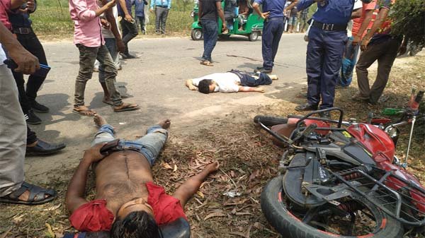 মাধবপুরে মোটর সাইকেল দুঘটনায় নিহত ১
