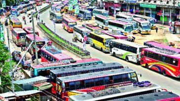 সিলেট থেকে ৮ বাস বদলে যেতে হবে ঢাকায়