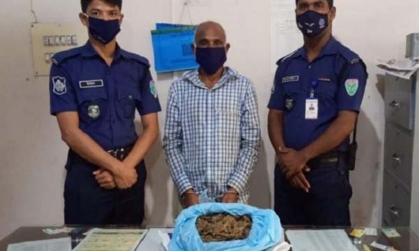 ওসমানীনগরে গাঁজাসহ মাদক ব্যবসায়ী আটক