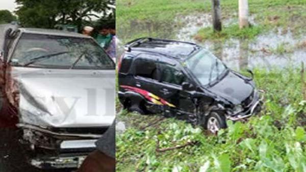 লালাবাজারে  প্রাইভেটকার-জীপের মুখোমুখি সংঘর্ষ