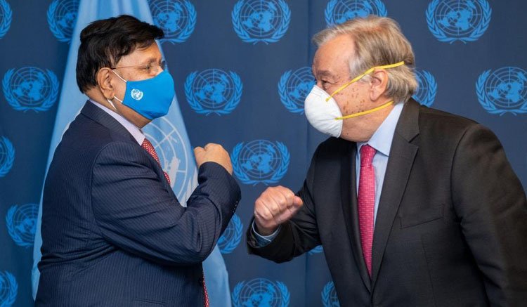 সবাই যেন ভ্যাকসিন পায়  জাতিসংঘের মহাসচিবের কাছে পররাষ্ট্রমন্ত্রীর প্রত্যাশা