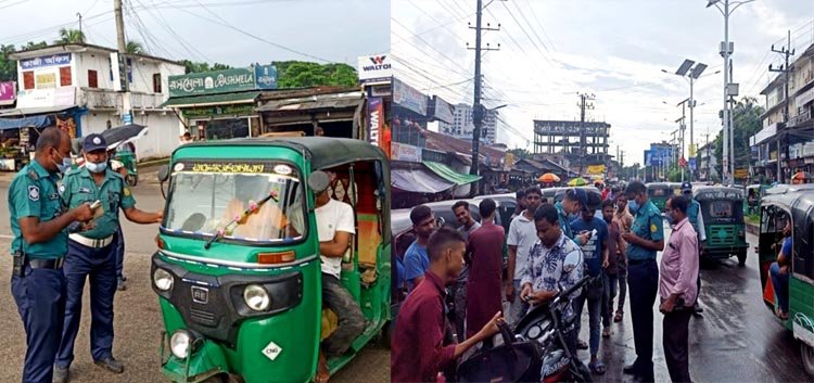 ৯ম দিনে সিলেট মহানগর ট্রাফিক পুলিশের অভিযানে ১৪৪ মামলা, ৮৮টি যানবাহন আটক