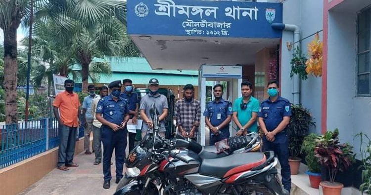 শ্রীমঙ্গলে চোরাই মোটরসাইকেলসহ যুবক আটক