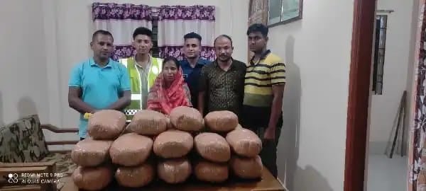 মাধবপুরে গাঁজাসহ নারী মাদক কারবারি ২জন গ্রেফতার