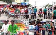 বিভিন্ন পয়েন্টে পুলিশের চেকপোষ্ট, মাস্ক ছাড়া রাস্তায় চলাচল জনসাধারণের