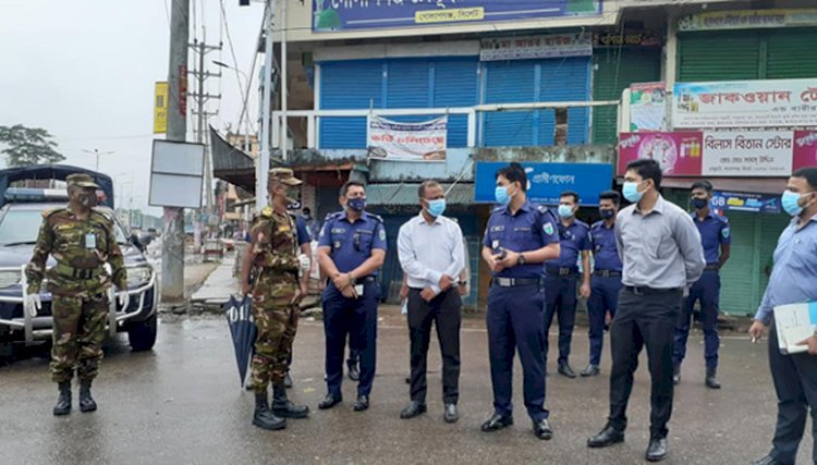গোলাপগঞ্জে লকডাউন বাস্তবায়নে মাঠে সক্রিয় প্রশাসন, জরিমানা