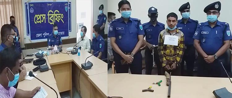 মৌলভীবাজারে দেশীয় পাইপগান ও ৬ রাউন্ড  গুলিসহ ডাকাত আটক