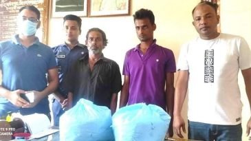 মাধবপুরে দুই গাঁজা পাচারকারী গ্রেফতার