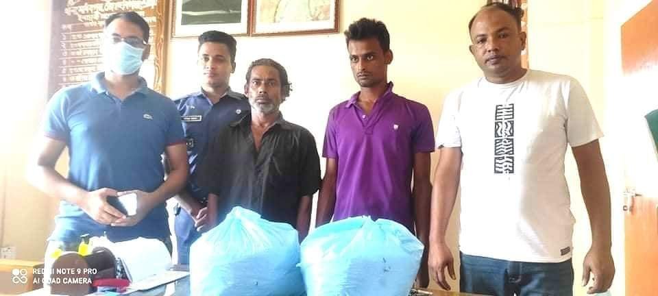 মাধবপুরে দুই গাঁজা পাচারকারী গ্রেফতার