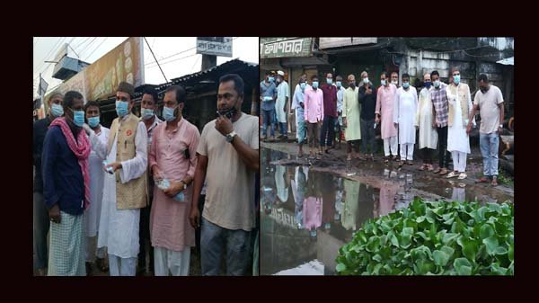 লালাবাজার বিশ্বরোডের বেহাল দশা পরিদর্শনে আতিকুর রহমান আতিক