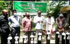 শ্রীমঙ্গল উপজেলা স্বাস্থ্য কমপ্লেক্স ১১ হাজার লিটার অক্সিজেন ভর্তি সিলিন্ডার বিতরণ