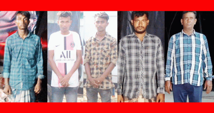 সিলেটে র‍্যাবের জালে ৫ ‘অপরাধী’