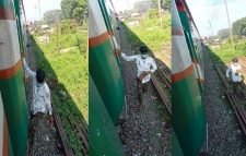 সিলেটগামী ট্রেন থেকে যাত্রীর পার্স ছিনতাই, ছবি ভাইরাল