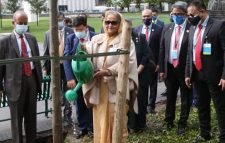 জাতিসংঘ সদরদপ্তরে প্রধানমন্ত্রীর বৃক্ষরোপণ