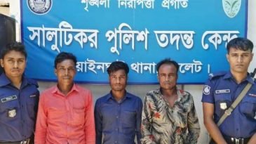 গোয়াইনঘাটে ওয়ারেন্টভুক্ত ৩ আসামি গ্রেফতার